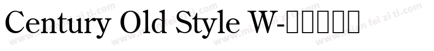 Century Old Style W字体转换